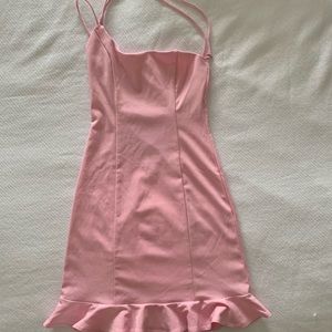 Lucy In The Sky - Pink  Dress - Asymmetrical Straps